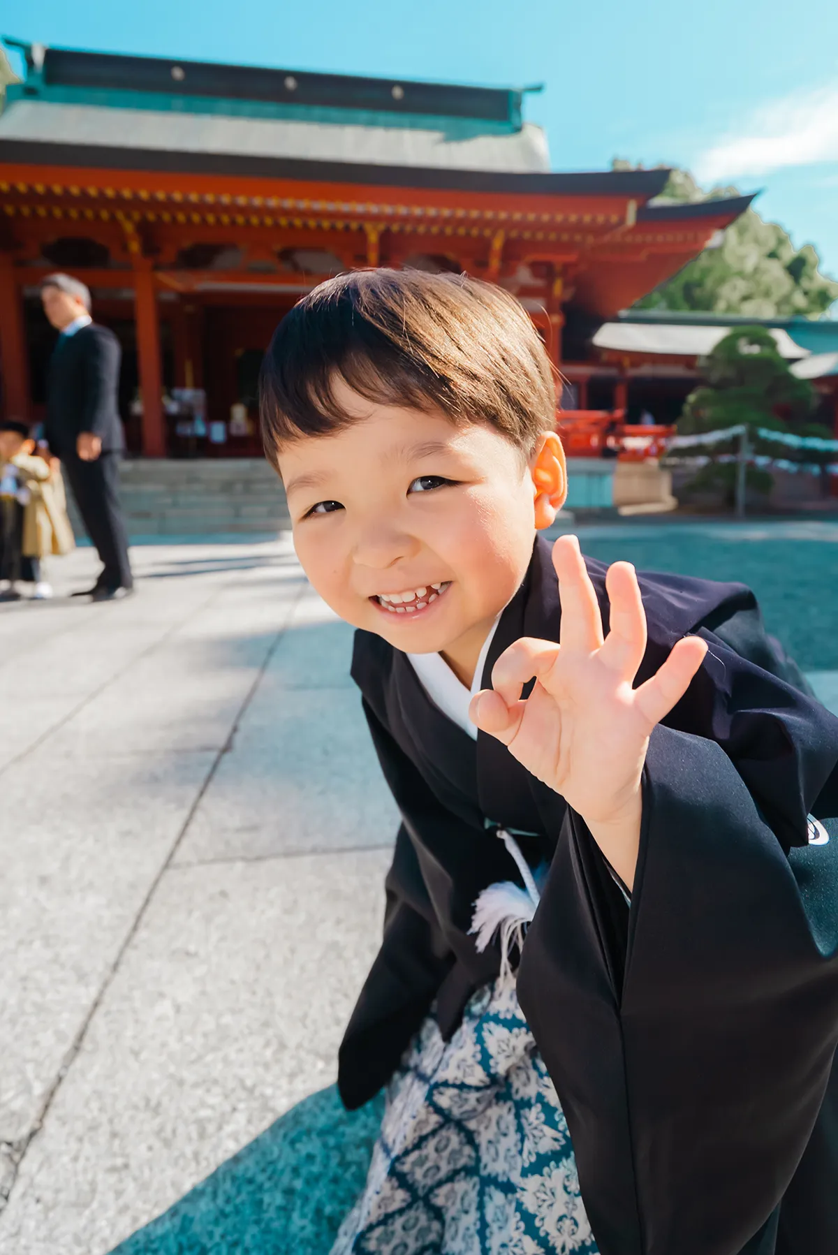 藤崎宮にて七五三撮影