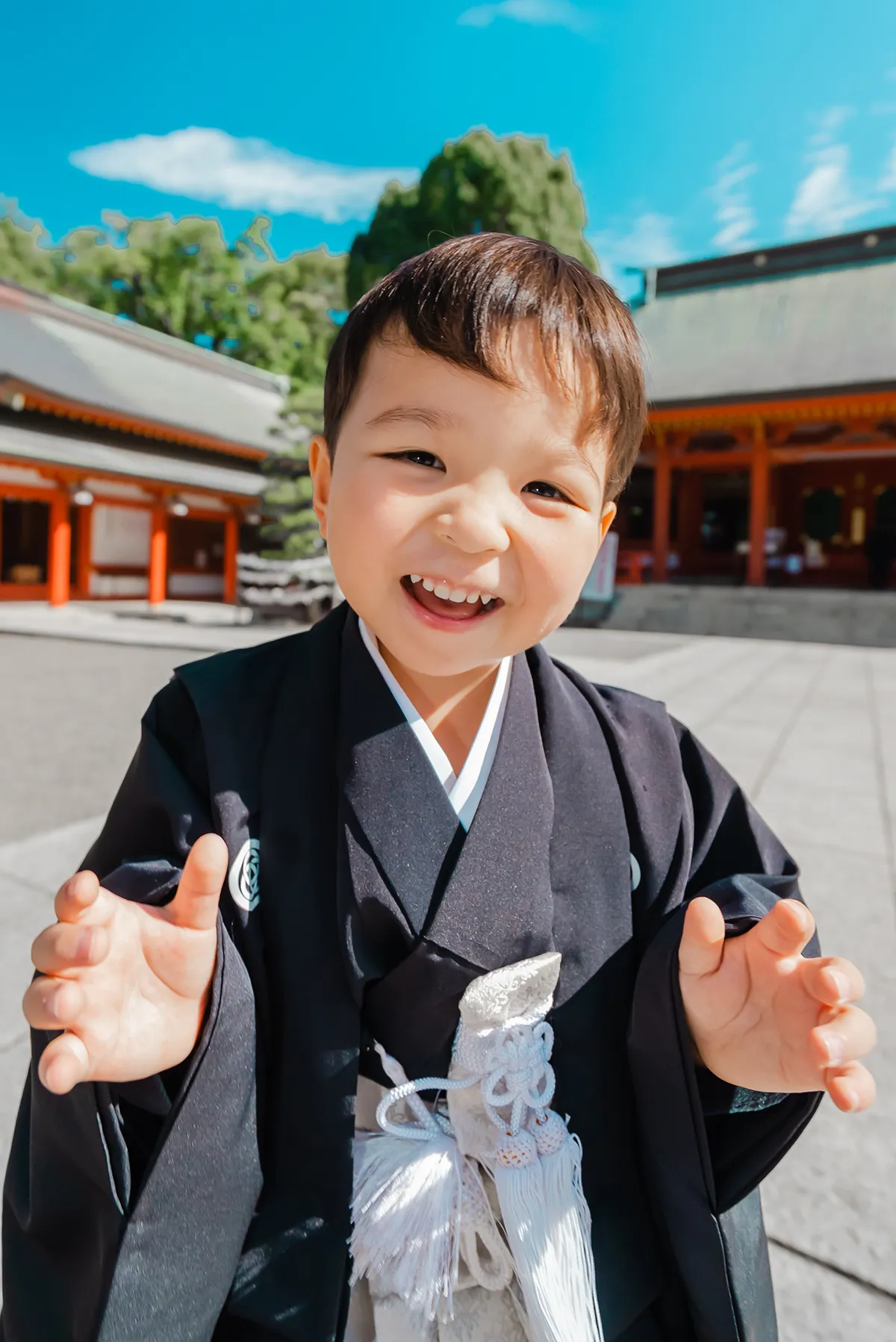 藤崎宮にて七五三撮影